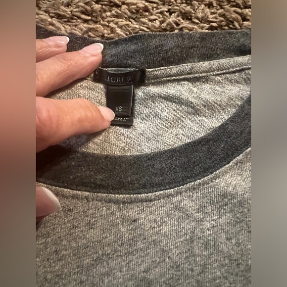 J Crew XS Women's 3/4 Gray Jersey Tee “Golden” - Picture 5 of 8